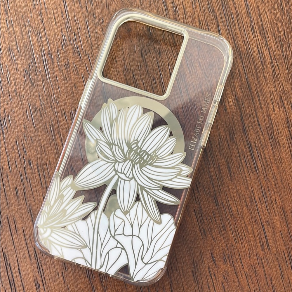 Elizabeth and James Gold and White Floral Phone Case